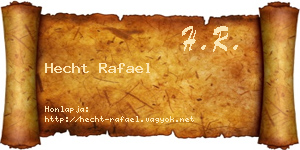 Hecht Rafael névjegykártya